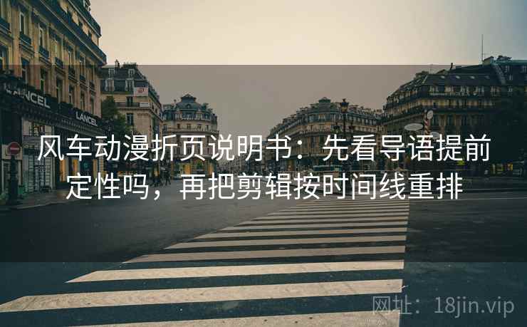 风车动漫折页说明书：先看导语提前定性吗，再把剪辑按时间线重排  第2张